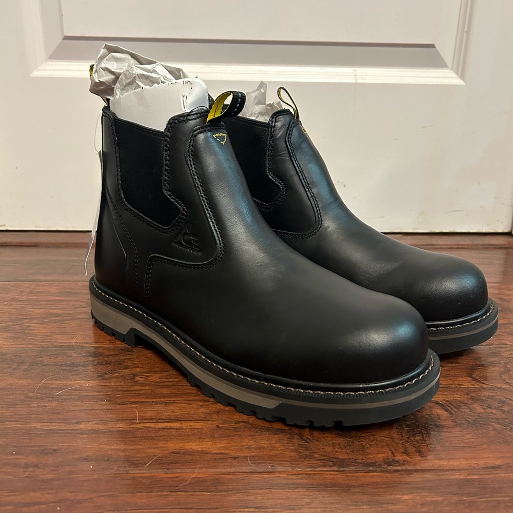 Black Leather Men's Boots